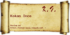 Kokas Ince névjegykártya
